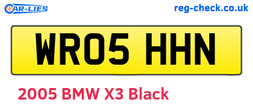 WR05HHN are the vehicle registration plates.