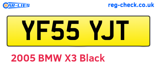 YF55YJT are the vehicle registration plates.