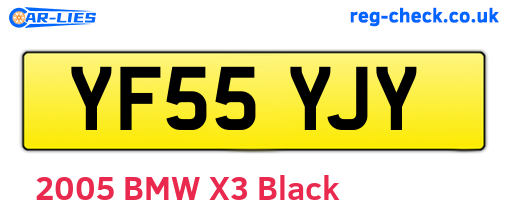 YF55YJY are the vehicle registration plates.