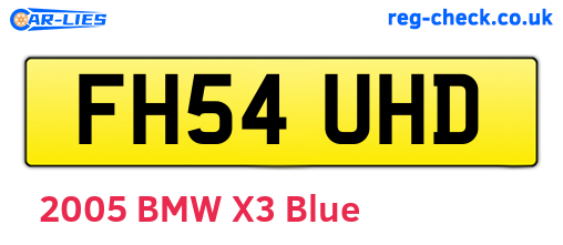 FH54UHD are the vehicle registration plates.
