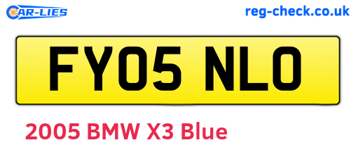 FY05NLO are the vehicle registration plates.