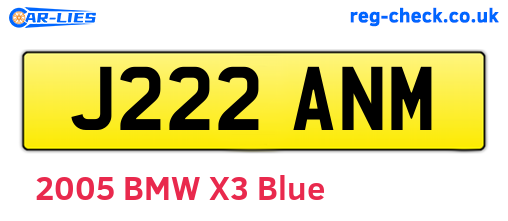 J222ANM are the vehicle registration plates.