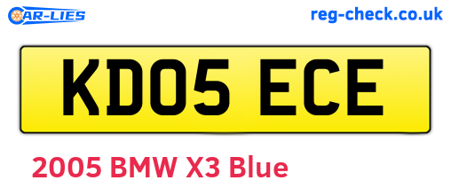 KD05ECE are the vehicle registration plates.