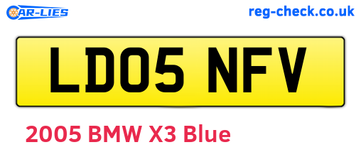 LD05NFV are the vehicle registration plates.