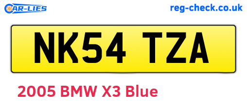 NK54TZA are the vehicle registration plates.