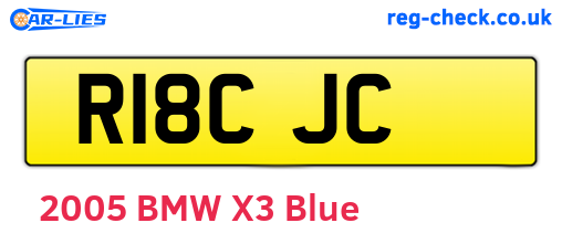 R18CJC are the vehicle registration plates.