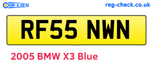 RF55NWN are the vehicle registration plates.