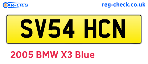 SV54HCN are the vehicle registration plates.