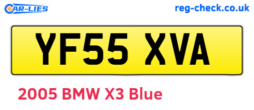 YF55XVA are the vehicle registration plates.