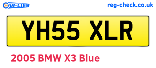 YH55XLR are the vehicle registration plates.