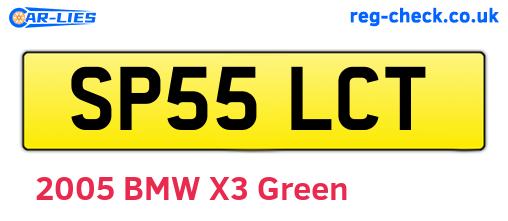SP55LCT are the vehicle registration plates.