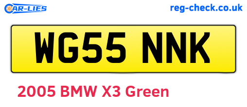WG55NNK are the vehicle registration plates.