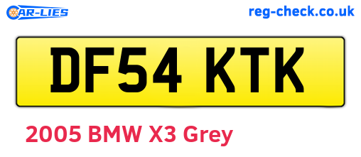 DF54KTK are the vehicle registration plates.