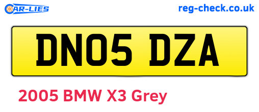 DN05DZA are the vehicle registration plates.