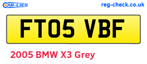FT05VBF are the vehicle registration plates.