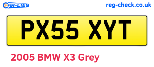 PX55XYT are the vehicle registration plates.
