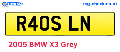 R40SLN are the vehicle registration plates.