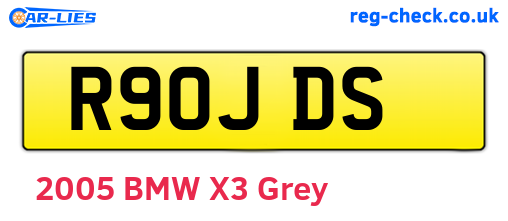 R90JDS are the vehicle registration plates.