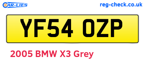 YF54OZP are the vehicle registration plates.