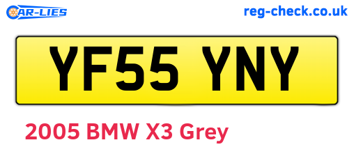 YF55YNY are the vehicle registration plates.