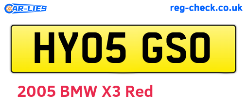 HY05GSO are the vehicle registration plates.