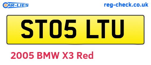 ST05LTU are the vehicle registration plates.