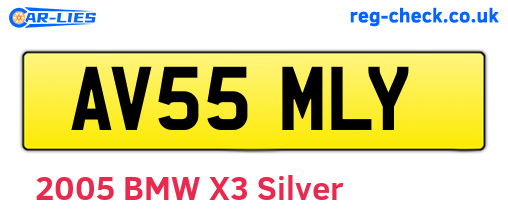 AV55MLY are the vehicle registration plates.