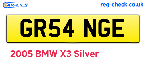 GR54NGE are the vehicle registration plates.