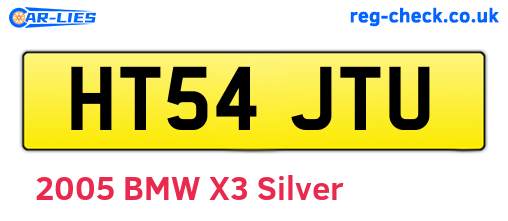 HT54JTU are the vehicle registration plates.