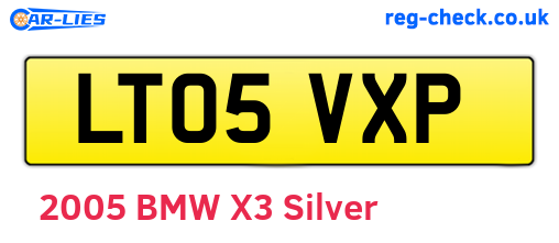 LT05VXP are the vehicle registration plates.