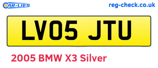 LV05JTU are the vehicle registration plates.