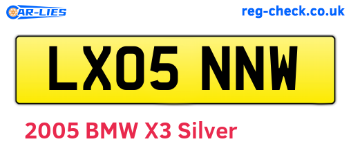 LX05NNW are the vehicle registration plates.