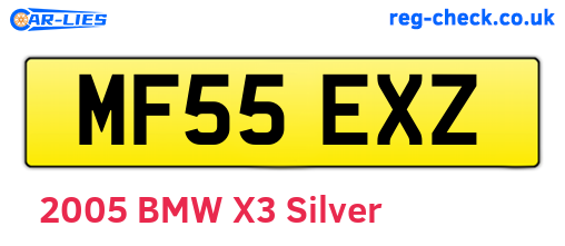 MF55EXZ are the vehicle registration plates.