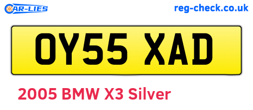 OY55XAD are the vehicle registration plates.