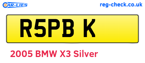 R5PBK are the vehicle registration plates.