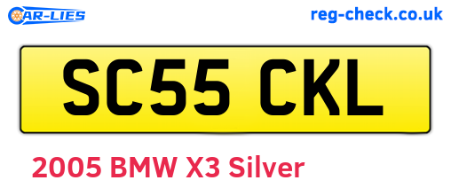 SC55CKL are the vehicle registration plates.