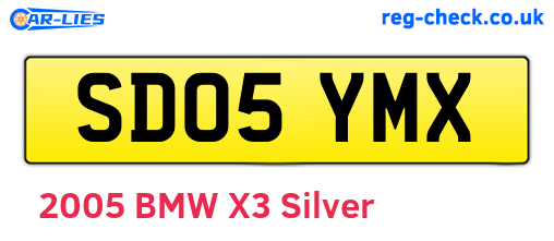 SD05YMX are the vehicle registration plates.