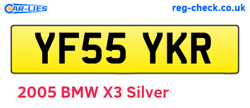 YF55YKR are the vehicle registration plates.
