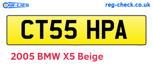 CT55HPA are the vehicle registration plates.