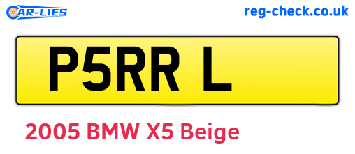 P5RRL are the vehicle registration plates.