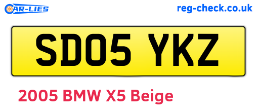 SD05YKZ are the vehicle registration plates.