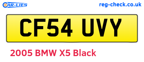 CF54UVY are the vehicle registration plates.