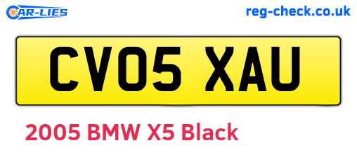 CV05XAU are the vehicle registration plates.