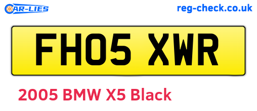 FH05XWR are the vehicle registration plates.