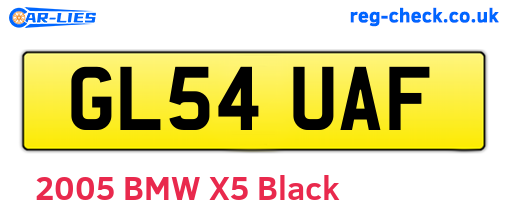 GL54UAF are the vehicle registration plates.