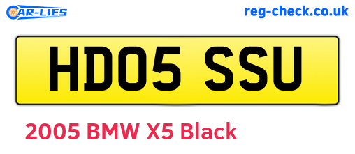 HD05SSU are the vehicle registration plates.