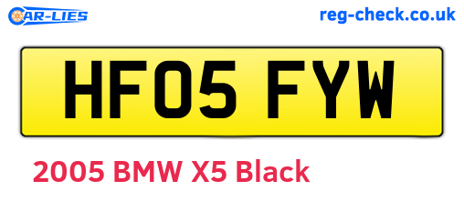 HF05FYW are the vehicle registration plates.