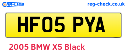HF05PYA are the vehicle registration plates.