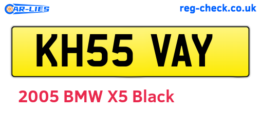 KH55VAY are the vehicle registration plates.