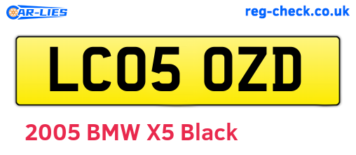 LC05OZD are the vehicle registration plates.